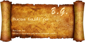 Bucsa Gajána névjegykártya